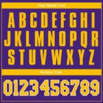 Men's Custom Purple Gold-White Authentic Throwback Basketball Jersey - Image 5