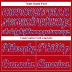 Men's Custom Red White-Royal Baseball Jersey - Image 5