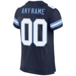 Men's Custom Navy White-Light Blue Mesh Authentic Football Jersey - Image 3