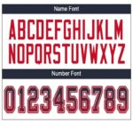 Men's Custom Navy Scarlet-Gray Mesh Drift Fashion Football Jersey - Image 5