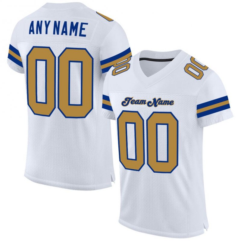 488653866dafef5e0272c760c76294bb Men's Custom White Old Gold-Royal Mesh Authentic Football Jersey - Image 1