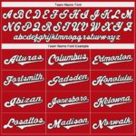 Men's Custom Red White-Black Authentic Baseball Jersey - Image 4