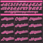 Men's Custom Black Pink-White Authentic Baseball Jersey - Image 3