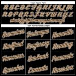 Men's Custom Black Old Gold-White Authentic Throwback Basketball Jersey - Image 4