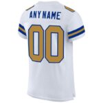 Men's Custom White Old Gold-Royal Mesh Authentic Football Jersey - Image 2