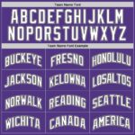 Men's Custom Purple White-Silver Gray Authentic Throwback Basketball Jersey - Image 4