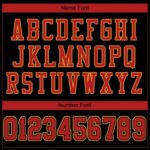 Men's Custom Black Scarlet-Gold Mesh Authentic Football Jersey - Image 5