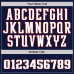 Men's Custom Navy White-Red Authentic Baseball Jersey - Image 5