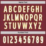 Men's Custom Burgundy White-Gold Hockey Jersey - Image 5