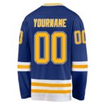 Men's Custom Royal Gold-White Hockey Jersey - Image 2