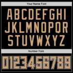 Men's Custom Black Old Gold-White Authentic Throwback Basketball Jersey - Image 5