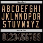 Men's Custom Black Black-Old Gold Hockey Jersey - Image 5